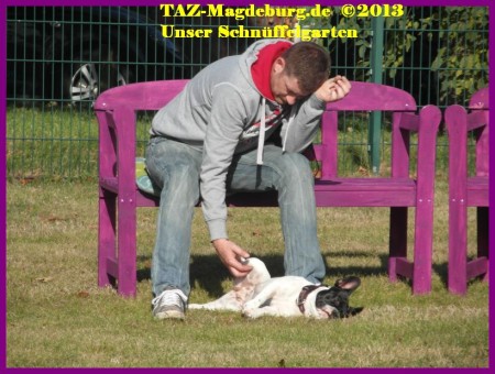 Hier sehen Sie unseren Schnüffelgarten im Winter: